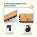 Piastrelle per pavimenti Patio Balcone 10 pezzi per interni Acacia × Pavimentazione ad incastro Piscina 11.8 Legno 11.8 Giardino Esterno Impermeabile_voghion.com