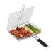 Stainless Steel Folding Handle Tongs Outdoor Multifunctional Grill Net For Grilling Fish, Meat, And Vegetables BBQ Tools_voghion.com