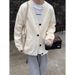 2025 New Knitted Cardigan Jacket For Men, Lazy With A Sense Of Sophistication, Spring And Autumn Outfit, Korean Style_voghion.com