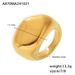 Square Sugar Shaped Large Light Textured Ring, Women's Stainless Steel PVD Color Preservation, Simple And Cool Style Jewelry_voghion.com