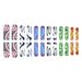 Trendy Geometric Long-Length Press-On Nails Set - 24pcs Reusable Fake Nails With Doodle Designs, Ins Style For Women (Glue/Gel Options)_voghion.com