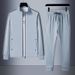 Spring Autumn Large Men's Open Shirt Sports And Leisure Set Two Piece Pants Versatile_voghion.com