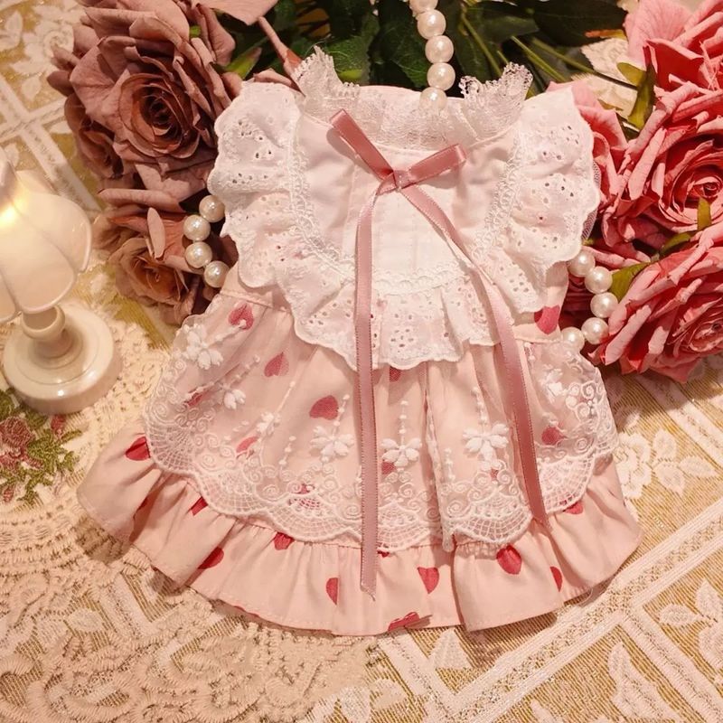 Pet Cat Dog Cute Clothes Princess Dress Four Seasons Light Pink_voghion.com