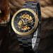 Fashion business leisure double-sided hollow dragon full automatic mechanical watch men's watch_voghion.com