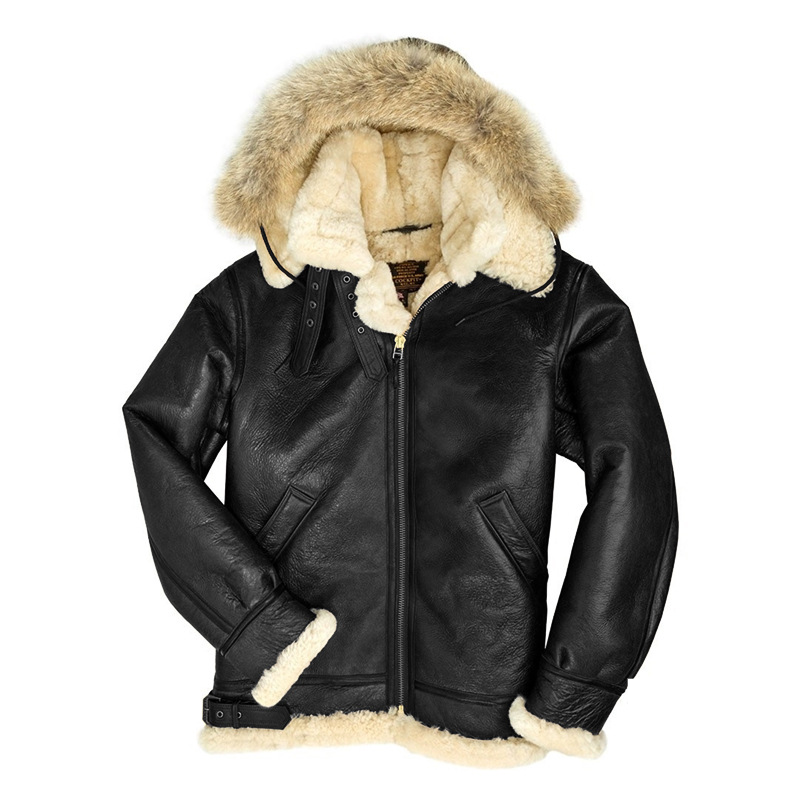 Herrenbekleidung Schwarzer Anzugkragen mit rundem Saum, Winter-Stehkragen, schmale PU-Herrenbekleidung_voghion.com