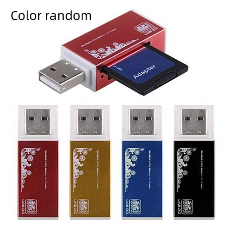 USB 2.0 allt i 1 multiminneskortläsare för Micro SD SDHC TF M2 MMC MS PRO DUO_voghion.com