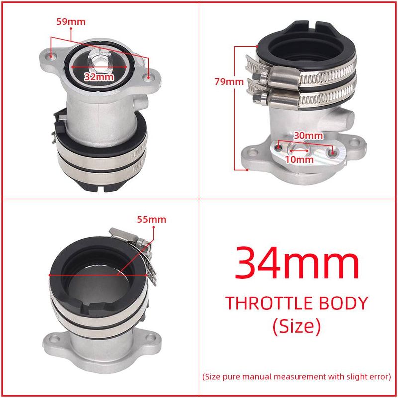 Coletor de admissão para SATRIA FU150 Fi RAIDER150 Fi GSX150 32 mm 34 mm 36 mm 38 mm 40 mm Corpo do acelerador Tubo de admissão do coletor_voghion.com