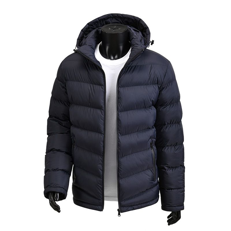 Veste surdimensionnée en coton à capuche amovible pour homme – Coupe décontractée, 3 tons neutres (prêt pour l'hiver, poches latérales, extérieur 100 % polyester)_voghion.com