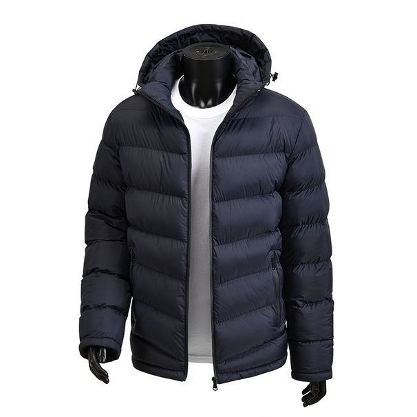 Veste surdimensionnée en coton à capuche amovible pour homme – Coupe décontractée, 3 tons neutres (prêt pour l'hiver, poches latérales, extérieur 100 % polyester)_voghion.com
