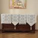 Table basse décorative en dentelle, nappe, présentoir à thé en tissu, style champêtre américain, forme allongée ajourée, 42 x 210 cm_voghion.com