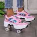 Verwandelbare 4-Rad-Rollschuhe – Einziehbare Rollen mit Sicherheitsverriegelung, stylische Freizeitschuhe_voghion.com