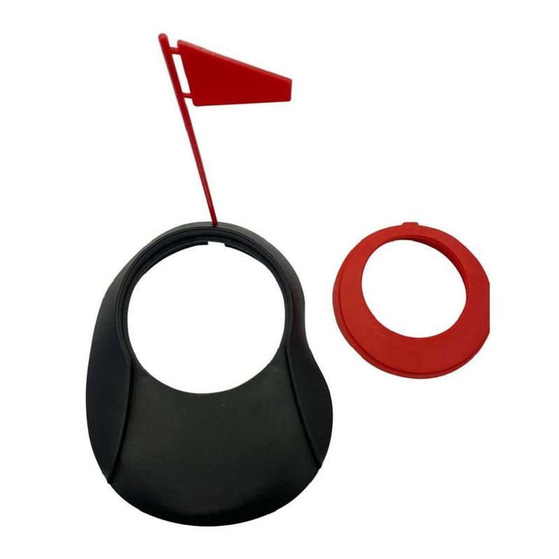 Dispositivo de práctica de Putt interior, bandera de Golf, plato de copa con agujero verde_voghion.com