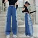 25015 Five Pointed Star Gradient Workwear New Children's Miscellaneous European And American Jeans_voghion.com