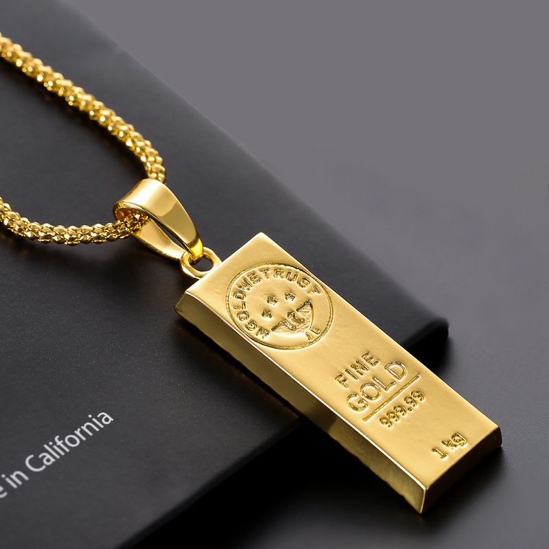 MGOLD WE TRUST Australia hot selling gold bar pendant necklace hip hop fashion accessories_voghion.com
