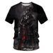 Medieval Knight Templar Print 3D T-Shirt Divine Cross Pattern Men's O-Neck Short Sleeve Casual T-Shirt Vintage Street Clothing_voghion.com