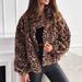 K Fashionable Personality New Furry Leopard Pattern Collarless Short Coat_voghion.com