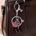 Dice Inlaid Diamond Keychain New High-end Bag Car Gift Pendant Key Ring_voghion.com