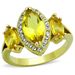 TK1578 - IP Gold(Ion Plating) Stainless Steel Ring with Synthetic Synthetic Glass in Topaz_voghion.com