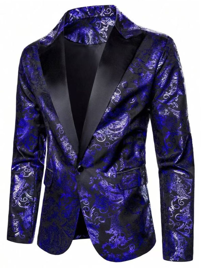Men's Clothing Cashew Flower Suit Jacket Fashion Personality Suit Jacket_voghion.com