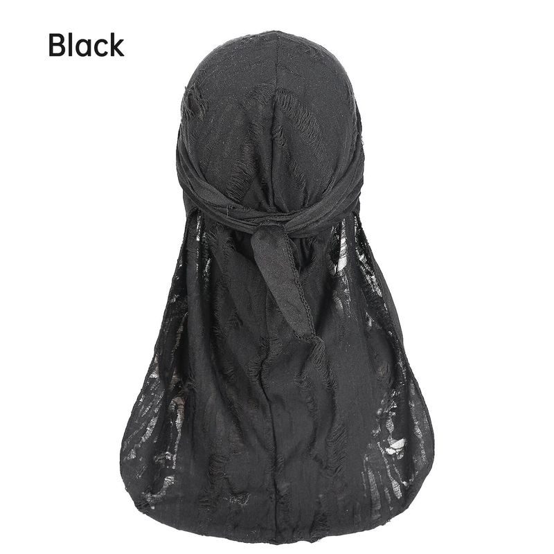 Hot Selling Elastic Cap With Holes And Feather Long Tail Pirate Hat For Men Durag Spot Durag_voghion.com
