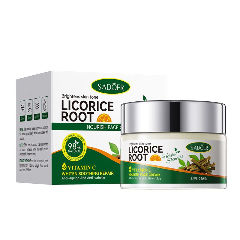 Crème visage nourrissante, hydratante, adoucissante et éclaircissante SADOER Licorice VC_voghion.com