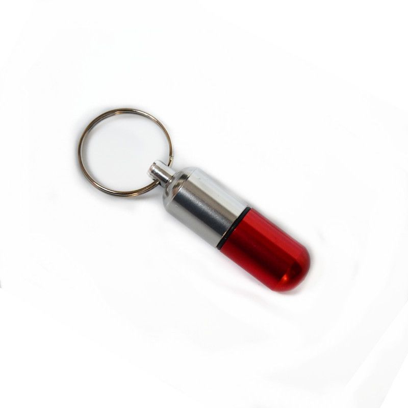 Sticlă de medicament în două culori, din aliaj de aluminiu pentru exterior, breloc, sticlă agățată, mini borcan mic pentru medicamente, impermeabil, sticlă de prim ajutor pentru pastile, borcan sigilat_voghion.com