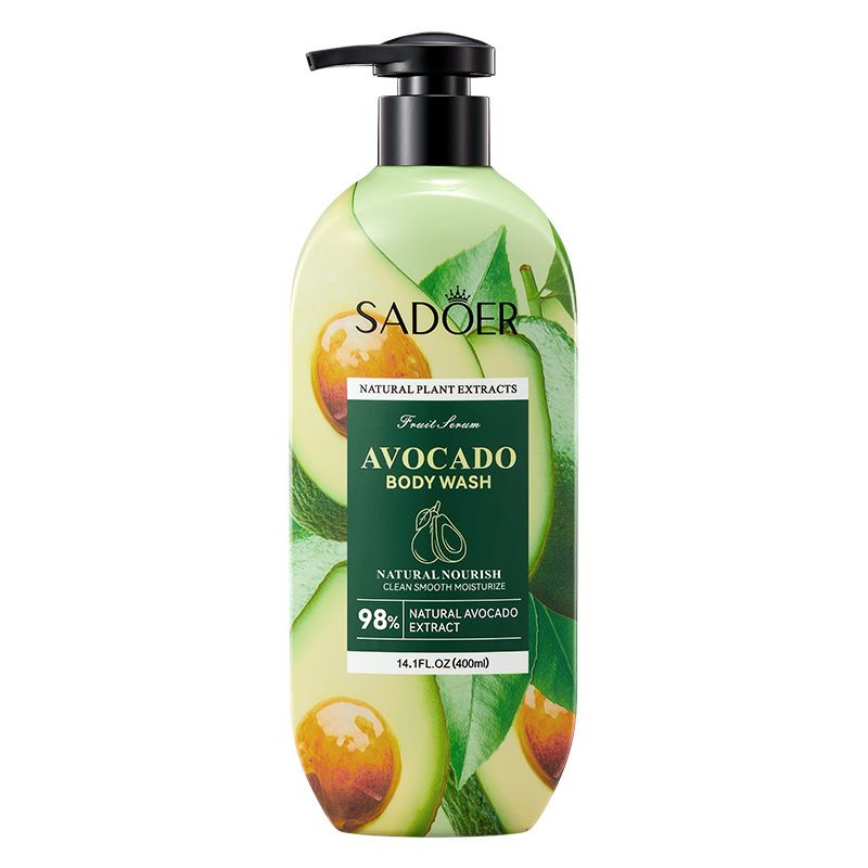 SADOER Avocado Amino Acid Shower Gel: Deep Cleansing, Moisturizing And Nourishing Triple Plant Extract Moisturizing Home Pack 400ml General Skin Type_voghion.com