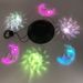 Luz solar tipo sino de vento com luz solar tipo sol e lua - decoração de jardim com LED que muda de cor para pátios, quintais e caminhos externos_voghion.com