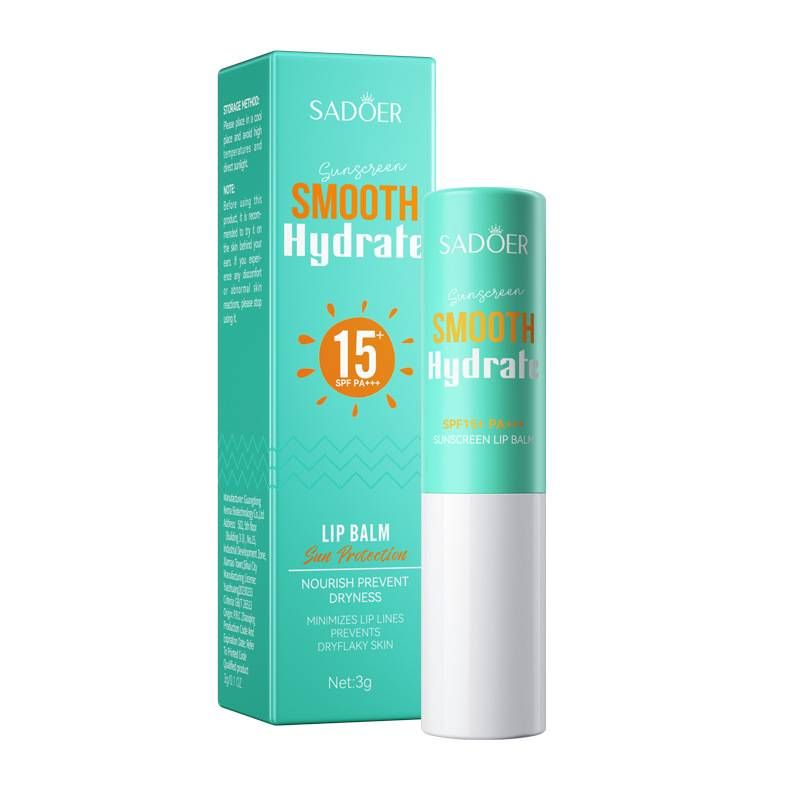 Ruj cu protecție solară SPF 15, protecție pentru buze, balsam de buze hidratant, mască de buze, hidratare buze, blocare UVB, anti-UVA_voghion.com