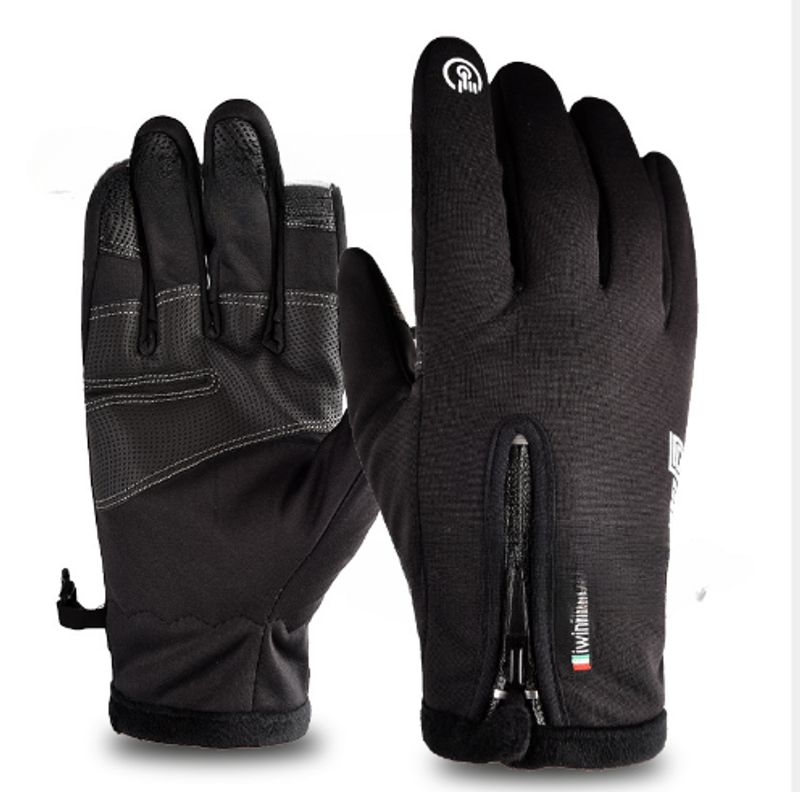 Gants de cyclisme imperméables pour l'extérieur, écran tactile, coupe-vent, pour hommes et femmes, avec fermeture éclair, pour le sport, l'hiver, l'escalade, le ski_voghion.com