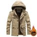 Giacca invernale da uomo – Parka oversize con cappuccio, foderato in pile spesso, 95% cotone (cachi/verde/nero, M-6XL, traspirante e multitasche)_voghion.com