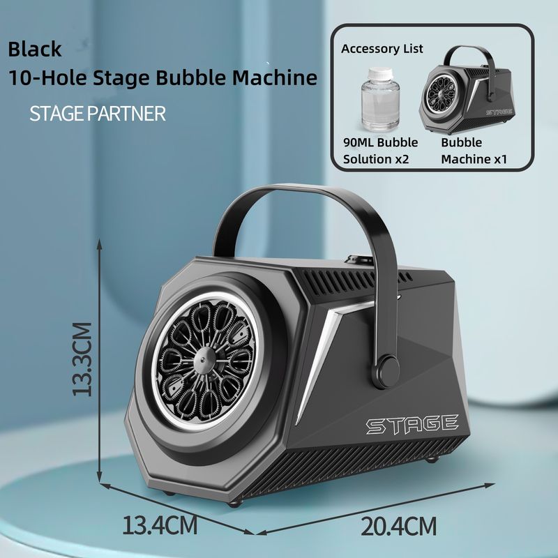 New Stage Bubble Machine - Remote-Controlled, Rechargeable, Fully Automatic Light-Up Bubble Machine For Weddings And Outdoor Parties_voghion.com