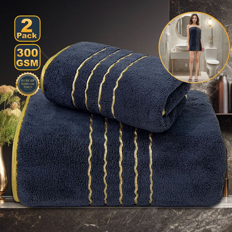 Coral Fleece Hair & Bath Towel Set - Ultra Thick & Super Absorbent (Luxury Home Use Quick-Drying Soft & Fluffy For Hair Wrapping & Bathing)​_voghion.com