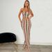 041770Freet 2025 Summer New Crop Backless Color Woven Tube Top Dress Set For Women_voghion.com