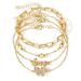 Meerlaagse vlinderletter enkelband voor dames, niche strand eenvoudige armband accessoire, modieuze high-end sieraden_voghion.com