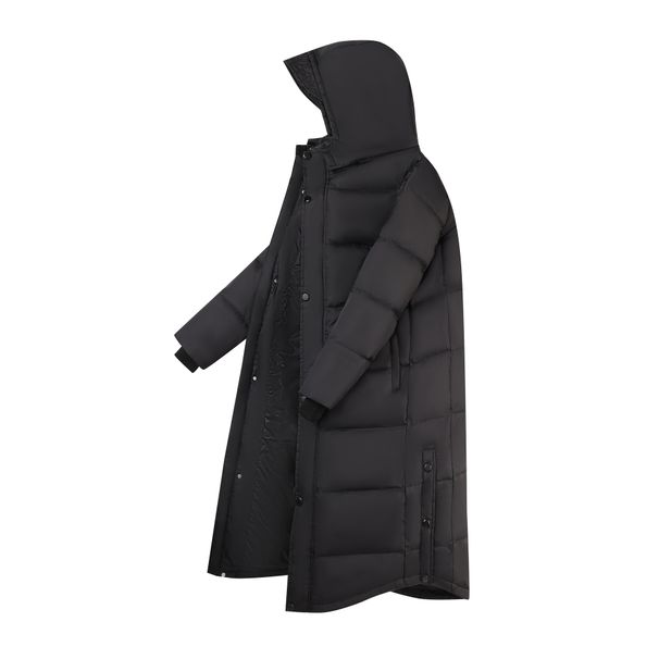 Übergroße Herrenkleidung Daunenjacke im Langstil über dem Knie Übergröße Dicker warmer, dicker, extragroßer, langer, trendiger Daunenmantel_voghion.com