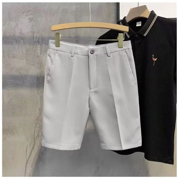 Moška oblačila 2024 Nove ledeno svilene hlače Poletne tanke športne kratke hlače Moške modne znamke ohlapne kratke hlače za prosti čas_voghion.com