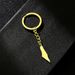 Portachiavi con ciondolo geometrico a forma di goccia d'olio colorata - Accessorio in stile etnico in acciaio inossidabile per uomo e donna, decorazione versatile_voghion.com