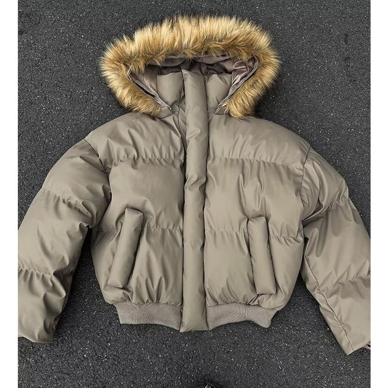 Parka invernale da uomo con cappuccio staccabile in pelliccia sintetica – Streetwear retrò americano, cappotto in misto cotone spesso per coppie (M-2XL, 2 colori)_voghion.com