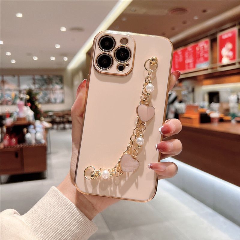„Xiaomi Redmi Note 10 Pro 10s Note 11 Note 9Pro 8 8T Pro 7 Bac“ dėklas, skirtas „Pearl Heart“ apyrankei, padengtai minkštu silikonu._voghion.com