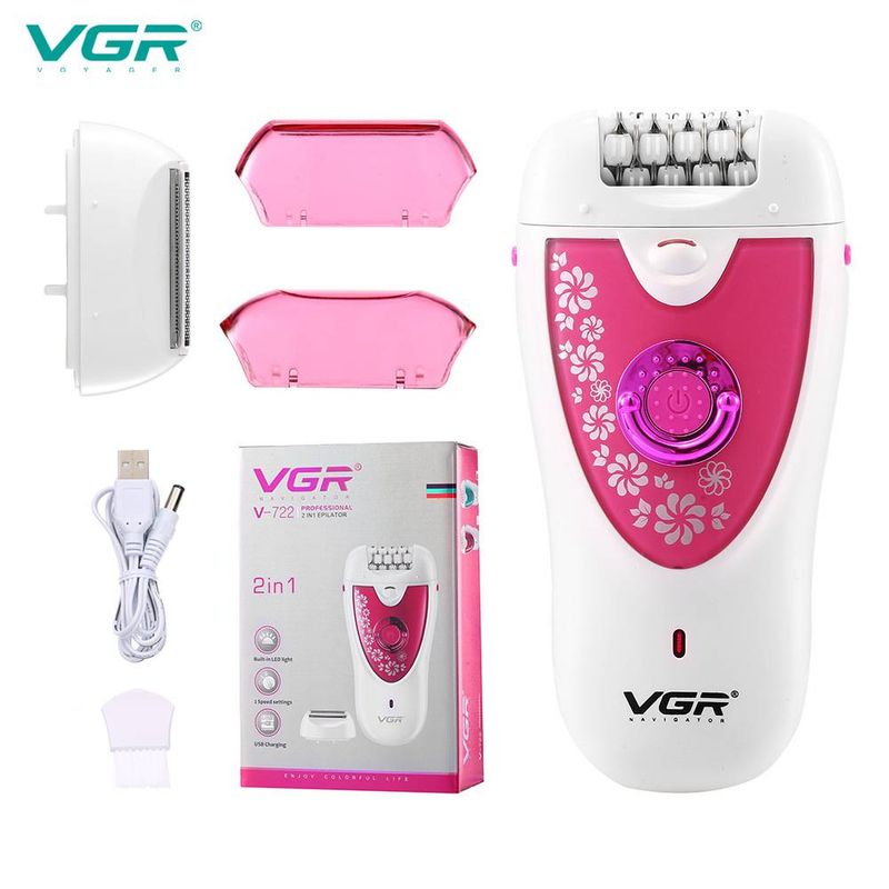 VGR722 Električni brivnik, ženski ročni epilator za puljenje, strižnik za obrvi_voghion.com