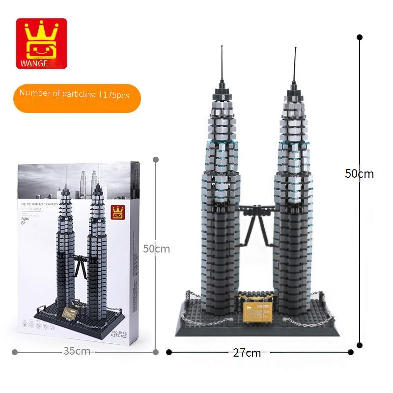 Jouets de construction Blocs de construction à petites particules Construction du monde Modèle tridimensionnel de Tiananmen Assemblage intelligent Jouets d'assemblage_voghion.com