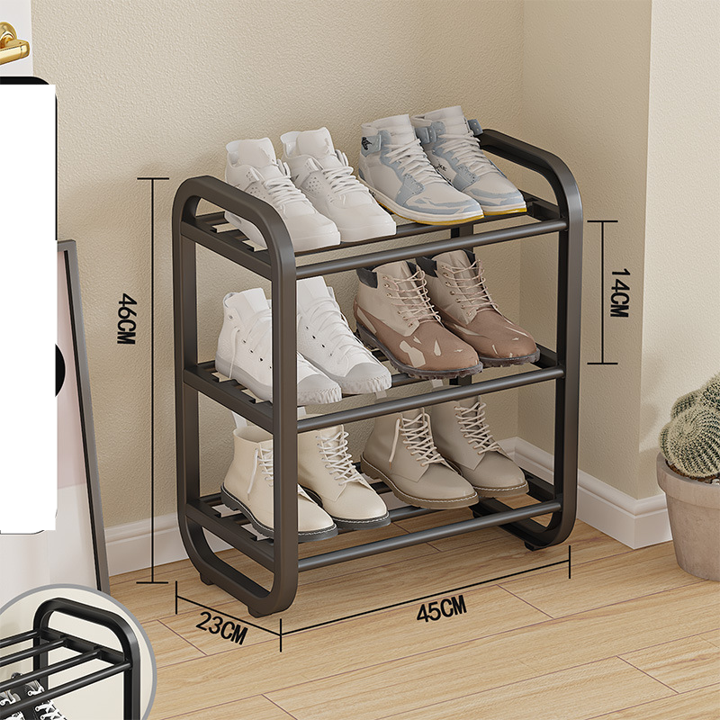 3/4/5 Layer Shoe Rack Dormitory Home Door Storage Artifact Multi Layer Assembly Dust Proof Simple Shoe Rack_voghion.com