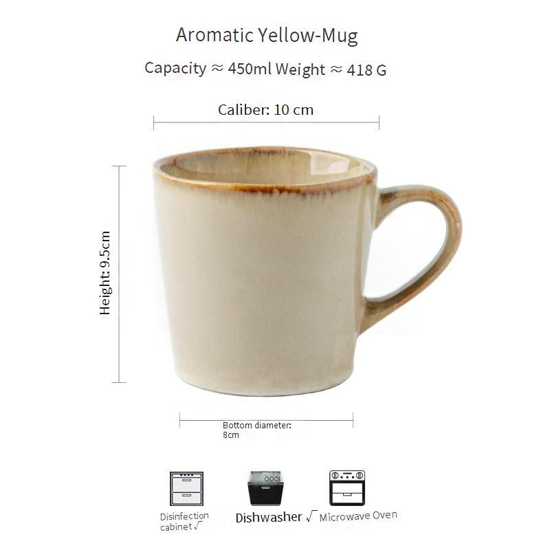​Minimalist Ceramic Mug - Unique Kiln-Fired Glaze Coffee Cup (Vintage Style Tea & Espresso Cup For Home Use)​_voghion.com