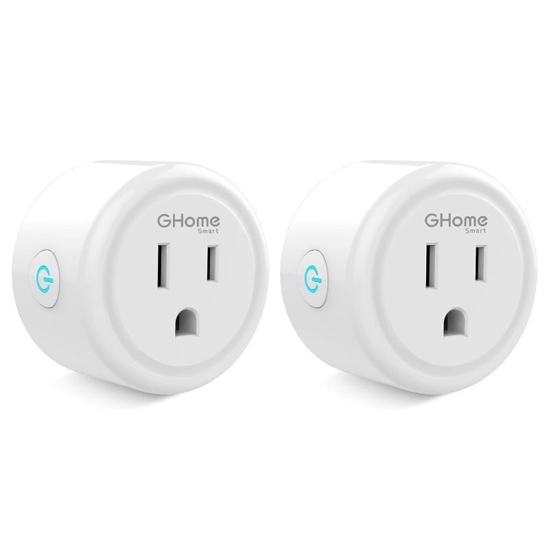 GHome Smart Mini Plug Compatible With Alexa And Google Home, WiFi Smart Outlet Socket Remote Control With Timer Function, Only Supports 2.4GHz Network, No Hub Required, ETL FCC Listed (4 Pack), White_voghion.com