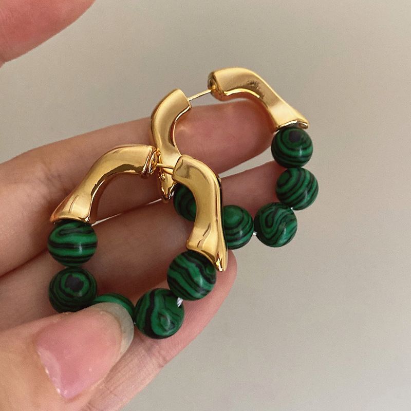 Green Ball VENUS Turquoise Earrings For Women Girl Personality Vintage Bohemia Jewelry Birthday Gift Drops_voghion.com