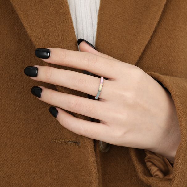 Korean Style Fashion New Light Luxury Natural White Mother-of-Pearl For Women, Unique Versatile Gold-Plated Titanium_voghion.com