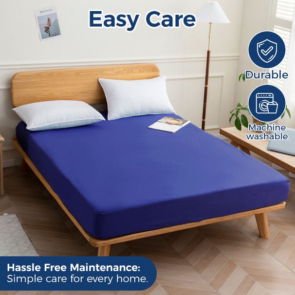 Lenzuolo con angoli impermeabile – Coprimaterasso morbido, traspirante e antiscivolo – Diversi colori e misure (Austin, Yalien, blu navy, rosa, nero)_voghion.com