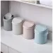 Mini Desktop Bin Small Trash Can Tube With Cover Bedroom Trash Can Garbage Can Clean Workspace Storage Box Home Desk_voghion.com