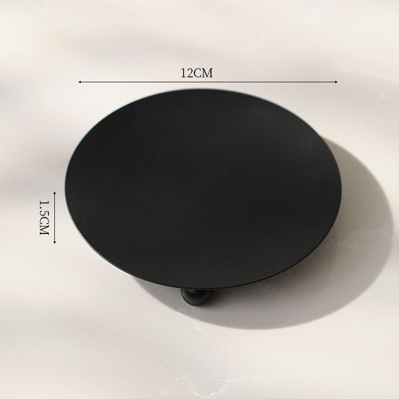 European-Style Iron Candle Holder – Elegant Gold & Black Decorative Tray For Aromatherapy Candles & Home Decor​_voghion.com